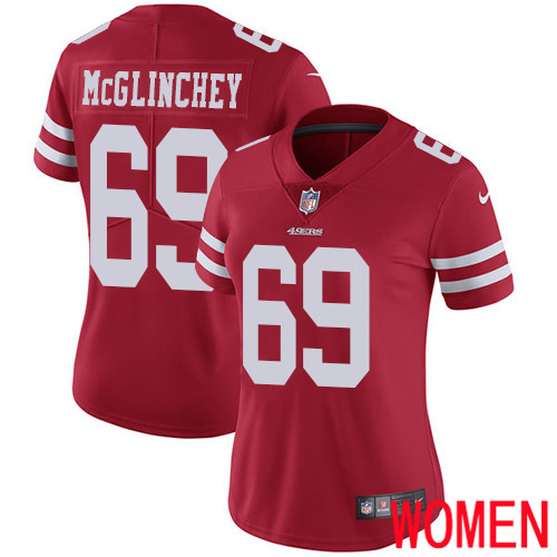 San Francisco 49ers Limited Red Women Mike McGlinchey Home NFL Jersey #69 Vapor Untouchable->youth nfl jersey->Youth Jersey